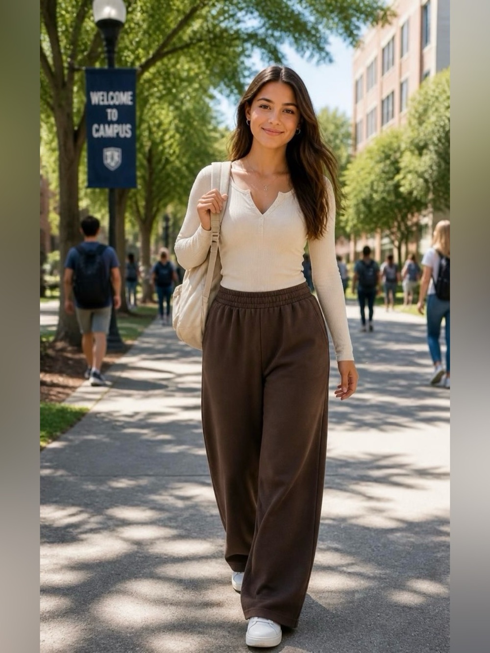 Balance Collection Brown Fleece Joggers